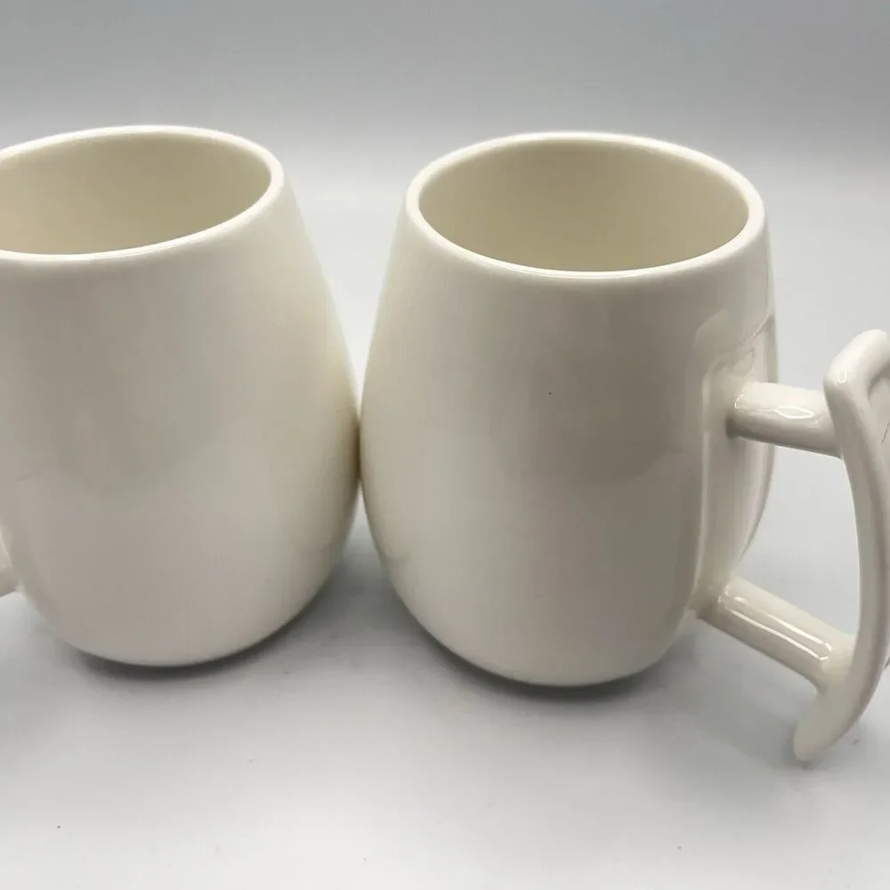 Williams Sonoma Boska White Ceramic Mug - Set Of 2